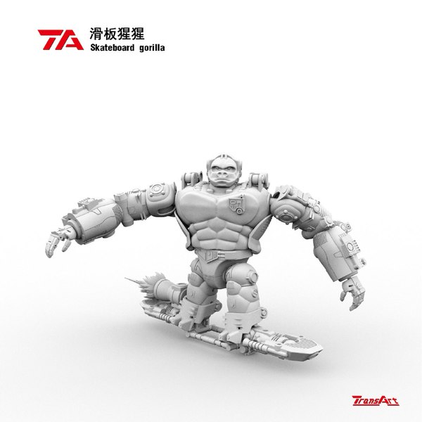 Image Of TransArt Skateboard Gorilla Unofficial Transmetal Optimus Primal  (5 of 6)